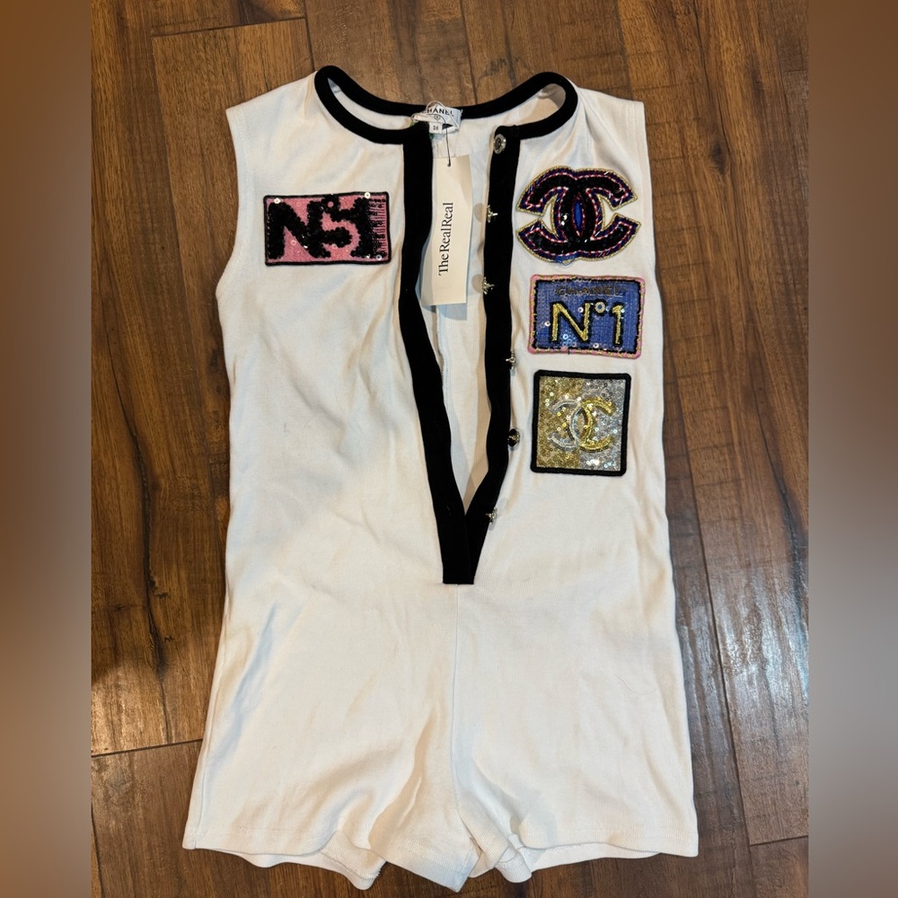 White Chanel Romper